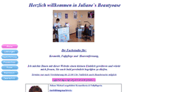Desktop Screenshot of juliane-beautyoase.de